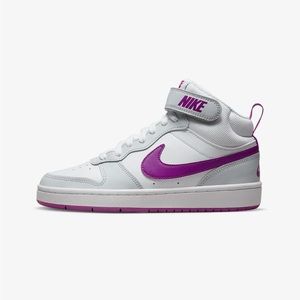 NIKE Court Borough Mid 2, Vivid Purple, Size 6.5Y or 7.5 Women
